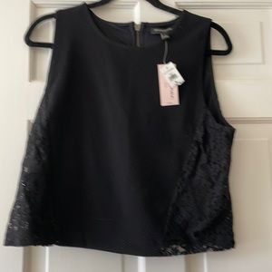 NWT Banana Republic Factory black sleeveless top size Petite L
